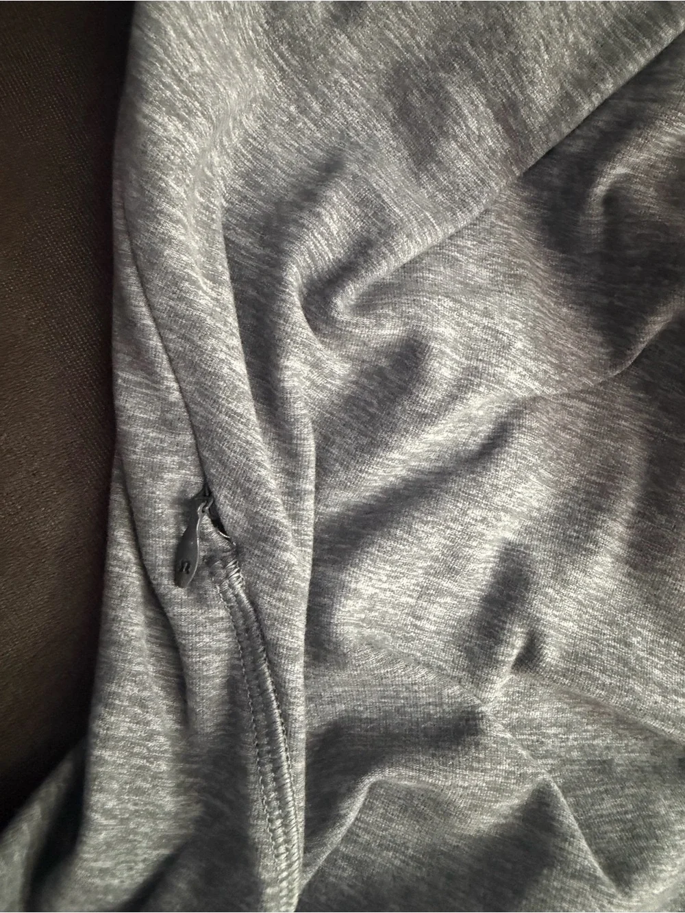 lululemon athletica Heather Gray Quarter-Zip Pullover with Yellow Trim